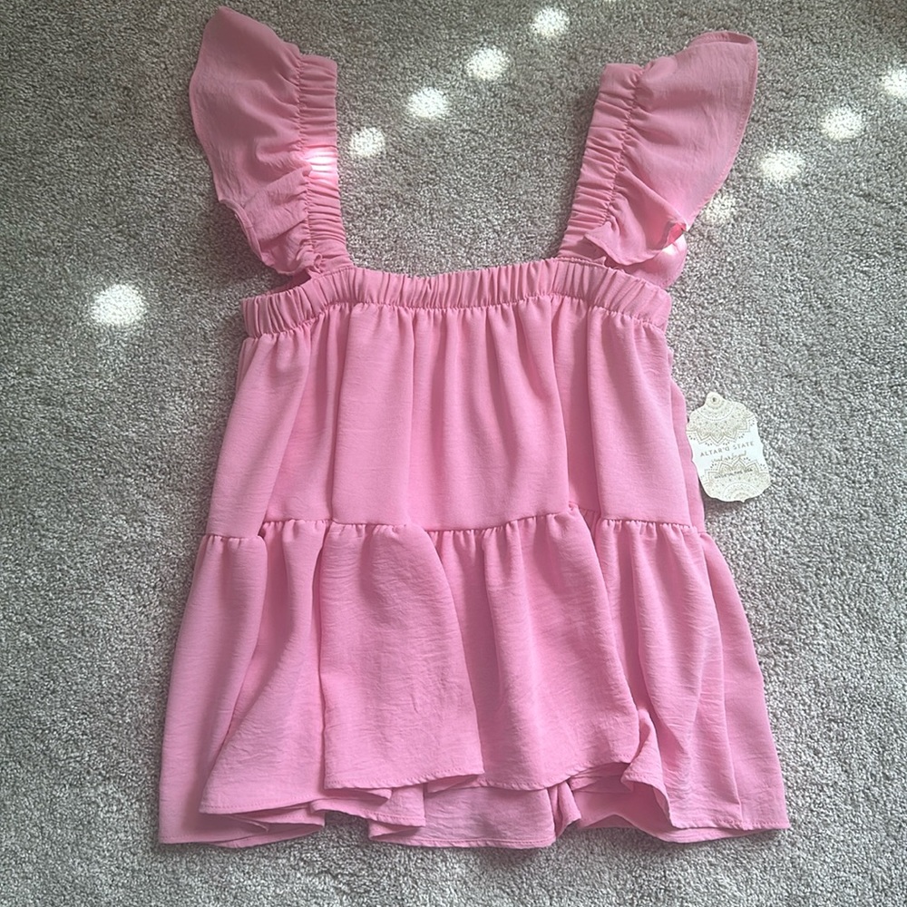 Alterd State Pink flowy shirt